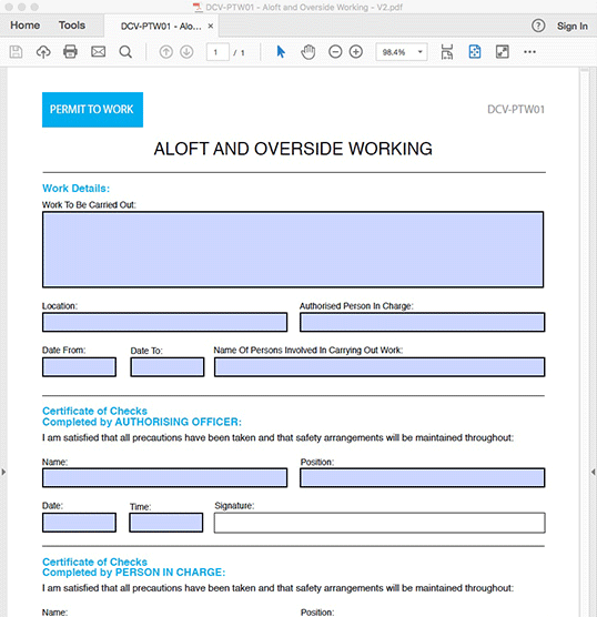 Aloft & Overside Working - Interactive PDF